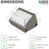 image:imageSunco 6 Pack 80W LED Wall Pack Outdoor Industrial Dimmable Waterproof Commercial Grade Security Warehouse Super Bright Parking Lot Lighting 7600 Lumens 5000K Daylight AC120277V6 Pack