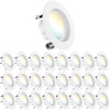image:imageSunco 24 Pack 6 Inch LED Can Lights Retrofit Recessed Lighting Smooth Trim 965 LM 13W 60W Equivalent Selectable CCT 3000K4000K5000K6000K6500K Dimmable Damp Rated UL4