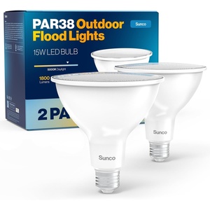 image:imageSunco 12 Pack PAR38 LED Flood Light Bulb 15W150W Dimmable Waterproof5000K  2 Pack
